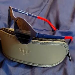 Blue emporio Armani round sunglasses